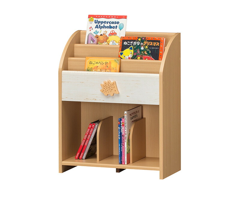 楽天市場 絵本棚 絵本ラック おしゃれ 北欧 本棚 棚 ラック キッズ家具 知育家具 シンプル 動物 アニマル かわいい 飾り棚 子供部屋 リビング 自分で片付け Lak 7055bs ランドキッズ Landkids Ordy インテリアショップ オルディ