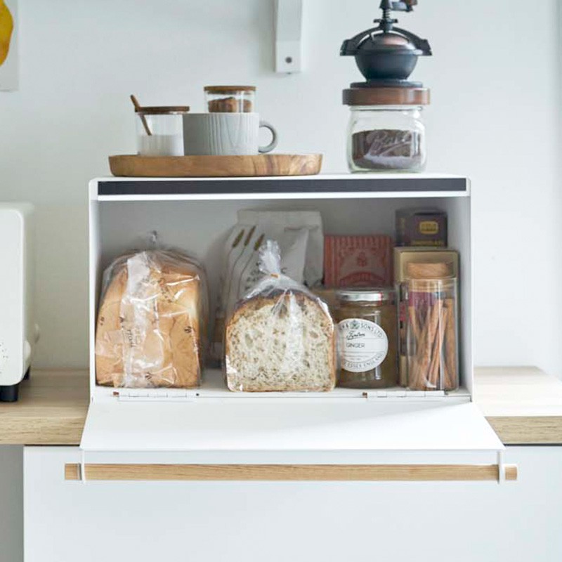 楽天市場 ブレッドケース トスカ Tosca パン収納 パンケース ブレッドボックス トースターラック 調味料ケース ボックス 調味料収納 食パン収納 キッチン収納 収納ボックス 調味料 スパイス キッチン パン 食パン 収納 ラック ナチュラル 白 ホワイト Wh 4376 山崎実業