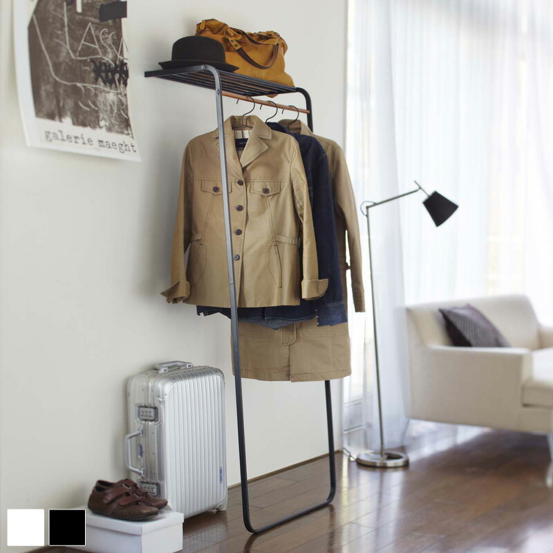 楽天市場 シェルフ付きコートハンガー タワー Tower ハンガーラック スリム おしゃれ 室内干し 花粉症対策 パイプハンガー スチール アイアン ブラック ホワイト 白 立てかけ シンプル コート 帽子 モダン 山崎実業 送料無料 Yamazaki 7078 Arco アルコ