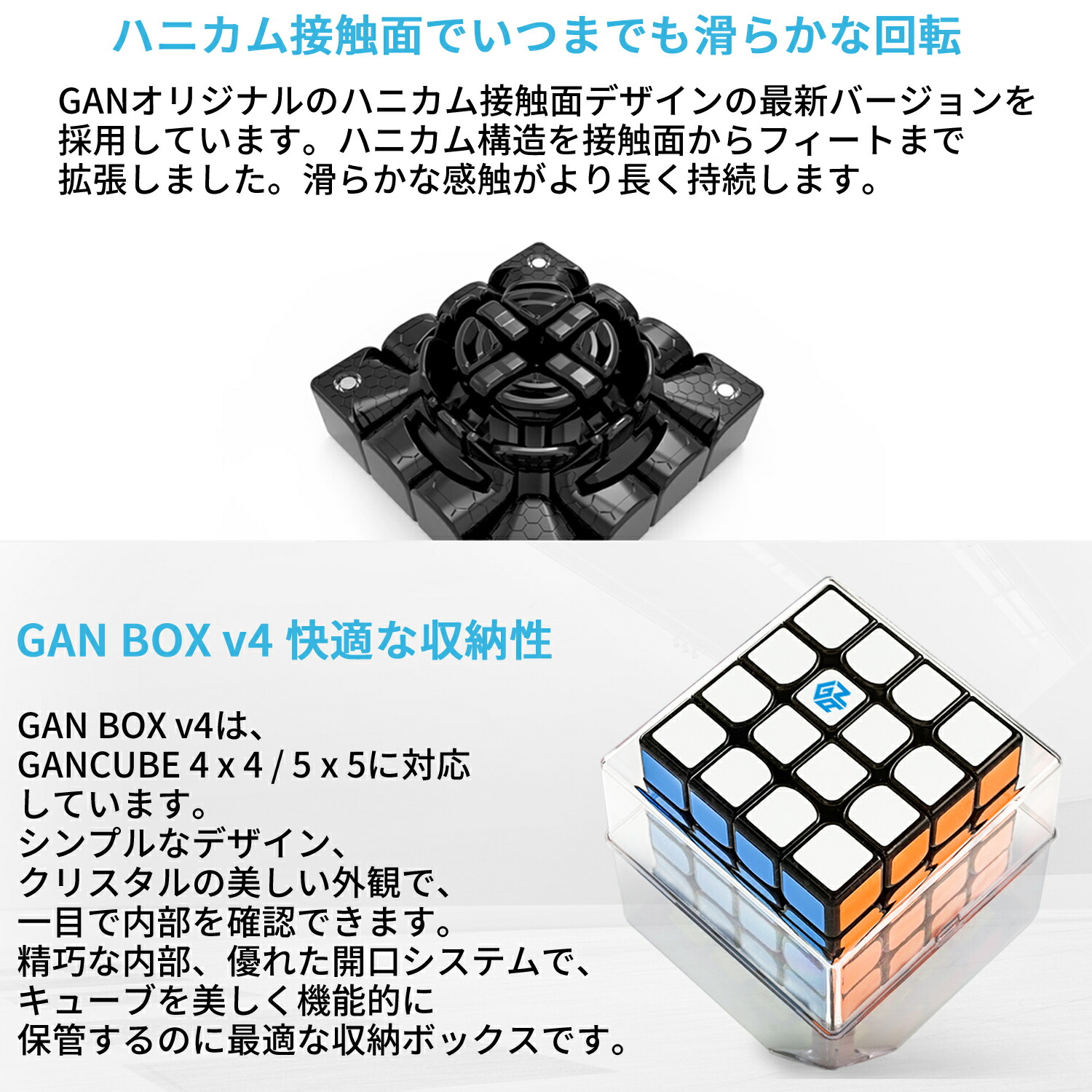 Gancube Gan 460 M 歩み正六面体 4x4 羅針盤積み込む枠 原物キューブ 磁気 競合い用向き ルービックキューブ 磁石 火器キューブ Gan460 M 墨ぞめ ステッカー 回章 バリアシオン 4x4x4 白色 磁石 萎縮 マグネット 内蔵 キューブ 立体考え物 シックキューブ 呪い キューブ