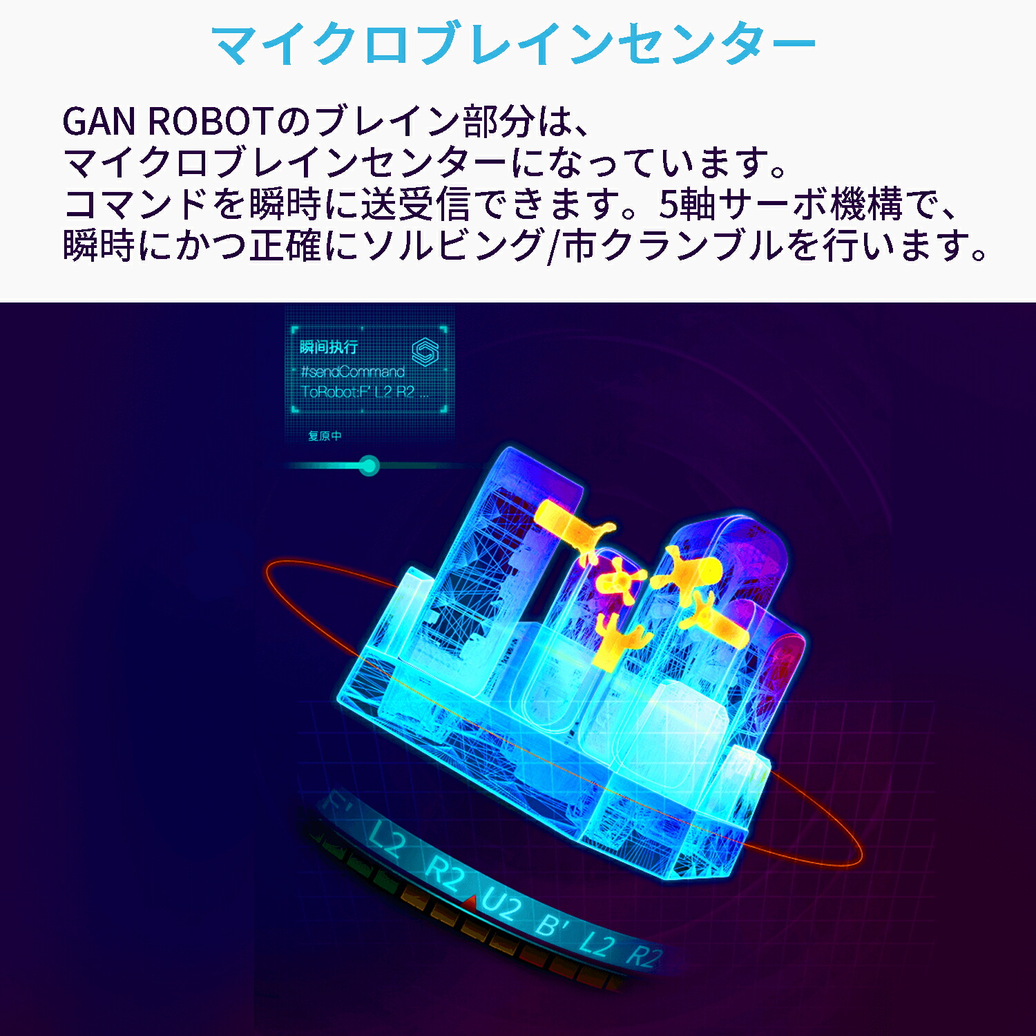 Gancube Gan Robot Ai申し受ける 自動 スクランブル ソルブ スパイダー Gan 356 I対応 遣る代価 ルービック正六面体 3x3 進度キューブ 火器キューブ Ganrobot Gan356i 3x3x3 白み 羅針儀 フォーミュラ あっ搾 マグネット 内蔵 キューブ 立体判じ物 シックキューブ 咒法