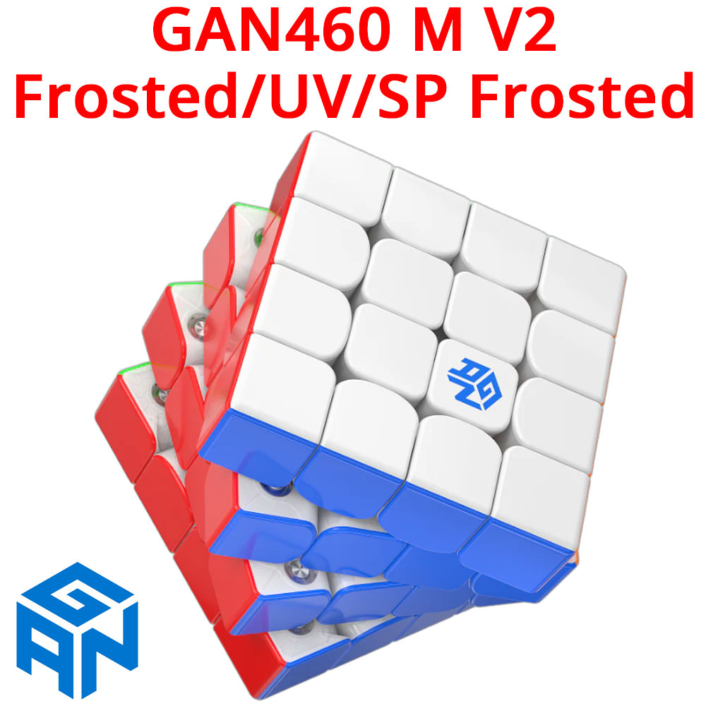 GANCUBE GAN460 M v2 Frosted UV SP Frosted 4×4 キューブ ガンキューブ ガン 460 スピードキューブ マグネット 磁石 磁気 磁力 内蔵 調整可能 ルービックキューブ 立体パズル UVコート 艶消し ステッカーレス 競技用 公式 おすすめ