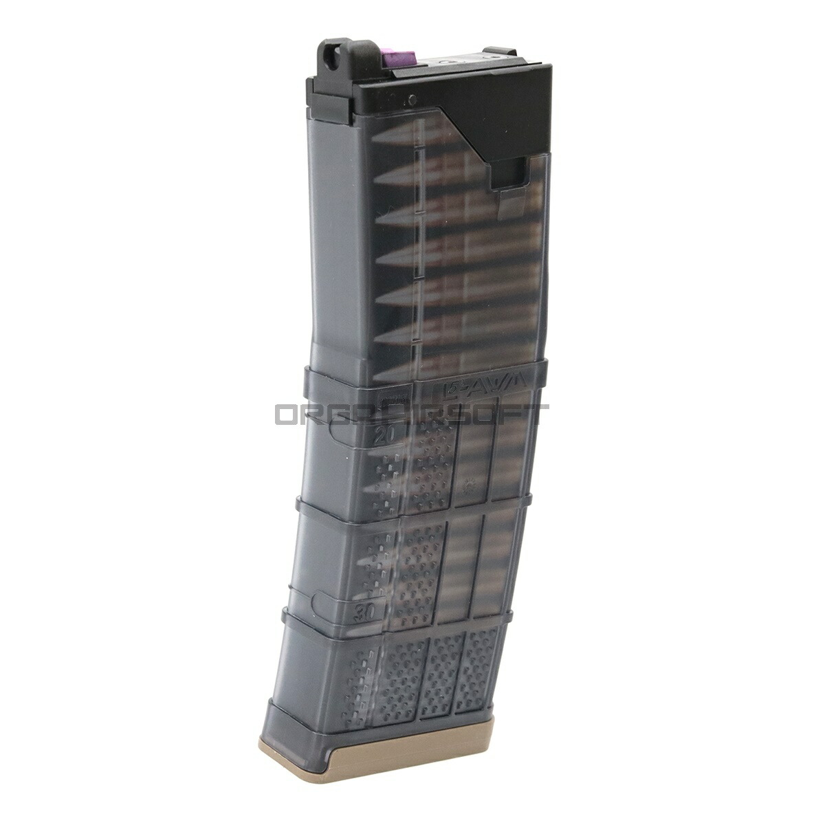 実物 LANCER ランサー マガジン 紫 L5AWM 30 purple Lancer L5AWM® 30rd MAGAZINE for AR15 - Translucent Purple