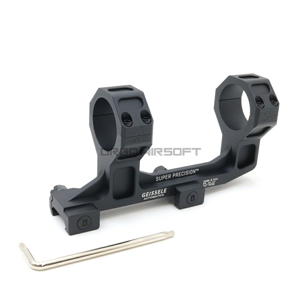 HOLY WARRIOR GEISSELE Super Precision 30mm タイプ スコープマウント 1.93インチ BK ガイズリー サバゲー