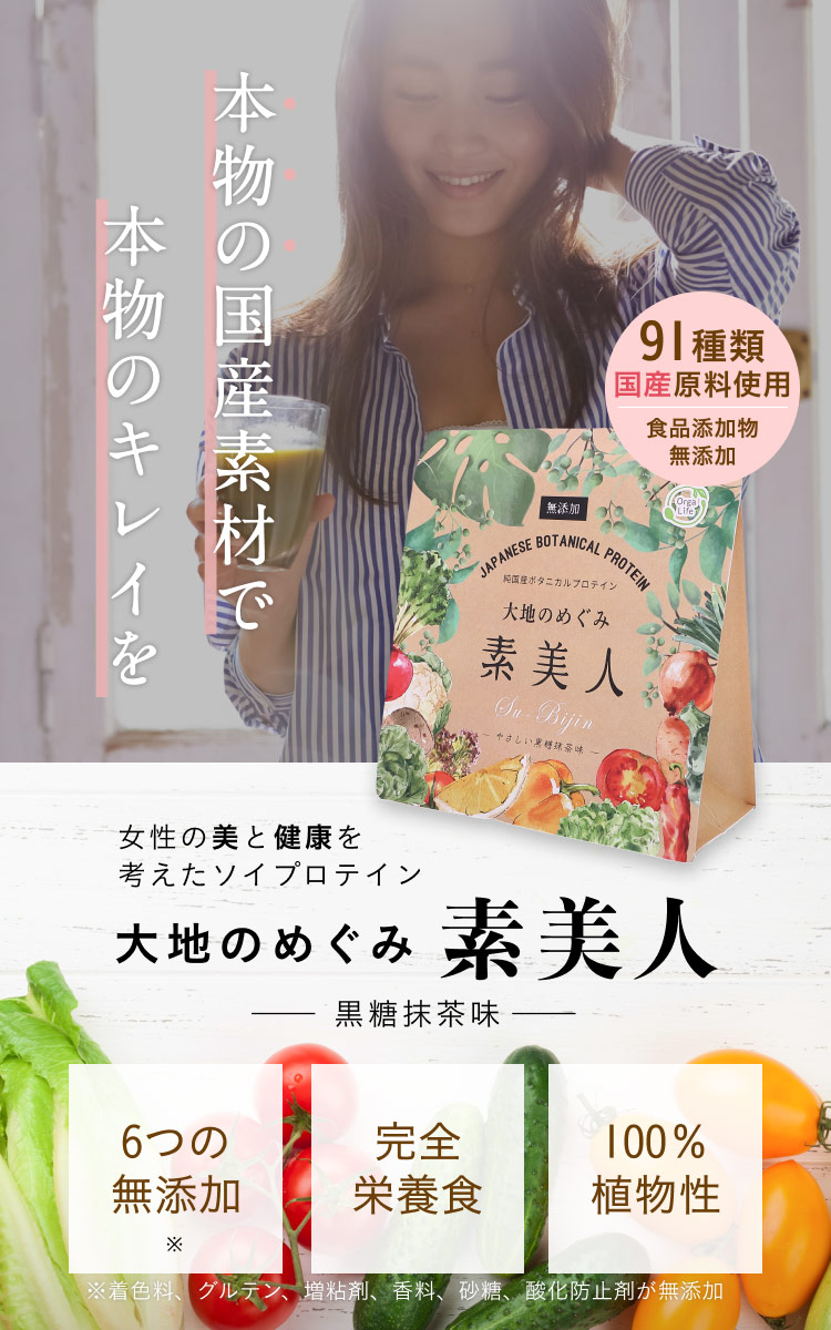 ソイプロテイン 黒糖抹茶味 大地のめぐみ素美人 750g 国産 プロテイン 完全食 人工甘味料不使用 砂糖不使用 無添加 置き換え オーガニック 女性 スーパーフード タンパク質 たんぱく質 低糖質 おからパウダー 大豆 抹茶 食物繊維 オリゴ糖 ミネラル カルシウム オンラインストア卸売り