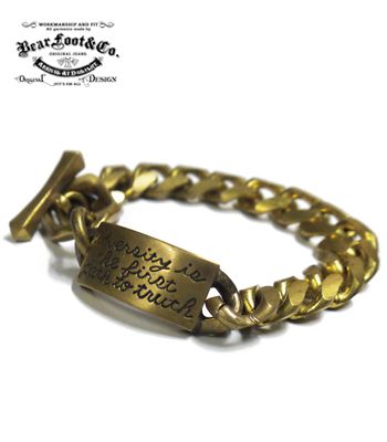 楽天市場 Bear Foot ベアフット バイロンの名言を彫り込んだ重厚感のある真鍮製 Byron Plate Brass Bracelet アメカジ ブラス Bfb 02 Bracelet ｏｒｇａｎ 楽天市場店