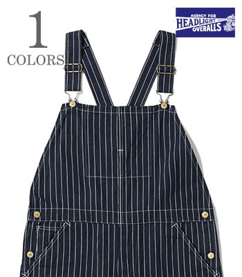 HEADLIGHT 8oz ストライプデニム　ローバックオーバーオール　36 HEADLIGHT 8oz ストライプデニム ローバックオーバーオール 36