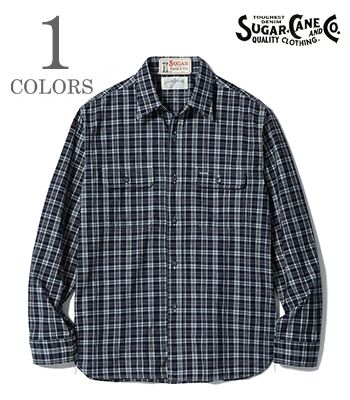 SUGAR CANE シュガーケーン 長袖|シャンブレーシャツ『BLACK CHAMBRAY WORK SHIRT』【アメカジ・ワーク】SC29159