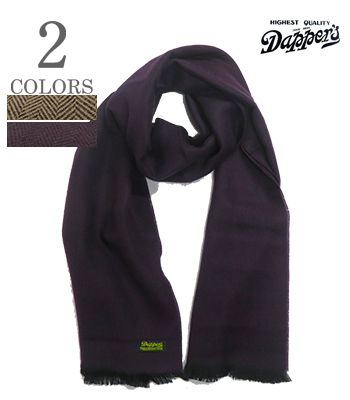 Dapper's ダッパーズ V.FRAAS Made in Germany|ウールアクリル混スカーフ|ヘリンボーン『High Quality Wool Kniting Scarf Herringbone』【マフラー・ストール】1739-hrg｜ＯＲＧＡＮ　店