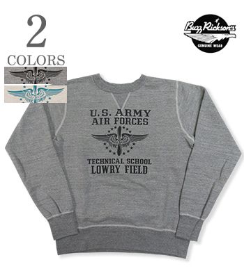 BUZZ RICKSON\u0027S バズリクソンズ 丸胴|セットインクルーネックスウェット『U.S. ARMY AIR FORCES SET-IN CREW SWEAT』【アメカジ・ミリタリー】BR69450