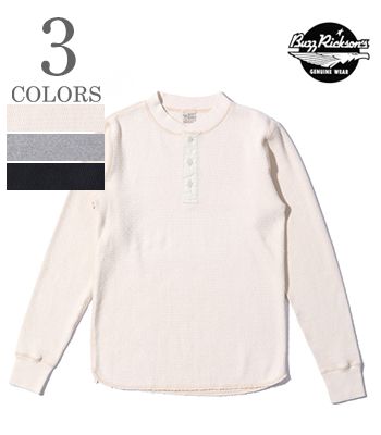 BUZZ RICKSON\u0027S バズリクソンズ 長袖|ワーヘル|ヘンリーのど首|プルオーバー『THERMAL HENLEY NECK T-SHIRT』【アメカジ・ミリタリー】BR68130
