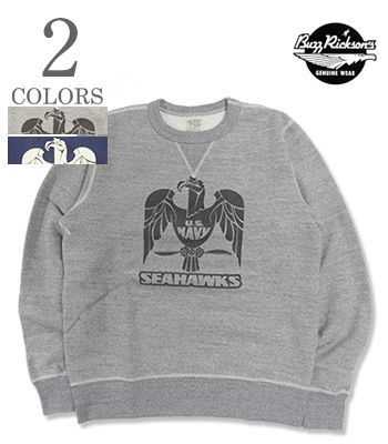 BUZZ RICKSON'S バズリクソンズ 丸胴|セットインクルーネックスウェット『U.S.NAVY SEAHAWKS SET-IN CREW NECK SWEAT』【アメカジ・ミリタリー】BR69631
