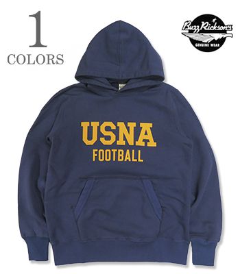 BUZZ RICKSON\u0027S バズリクソンズ 丸胴|セットインプルパーカー『USNA FOOTBALL SET-IN SWEAT PARKA』【アメカジ・ミリタリー】BR69640