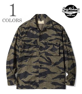 BUZZ RICKSON\u0027S WILLIAM GIBSON COLLECTION バズリクソンズ 虎縞模様|ありがた味上衣『BLACK TIGER PATTERN JACKET OVER DYE』【ミリタリー・細工物】BR15778