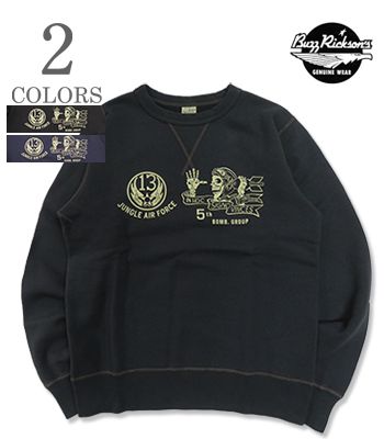 BUZZ RICKSON\u0027S バズリクソンズ 丸胴|セットインクルーネックスウェット『5th BOMB.GROUP BOMBER BARONS SET-IN CREW NECK SWEAT』【アメカジ・ミリタリー】BR69693