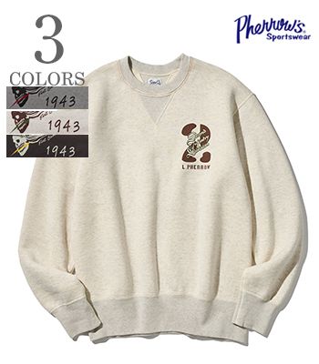 楽天市場】フェローズ Pherrow's 長袖 クルーネック スウェット