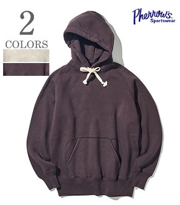 PHERROW\u0027S フェサクラ色 裏起毛|メランジ|ティーシャツパーカー『PULLOVER PARKA』【アメカジ・分科大学】24W-PVSH