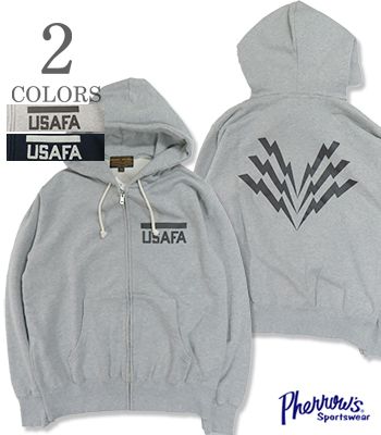 PHERROW'S フェローズ 裏毛|米空軍士官学校|フルジップパーカー『USAFA FULL ZIP PARKA』【アメカジ・カレッジミリタリー】26S-USAFA-FP