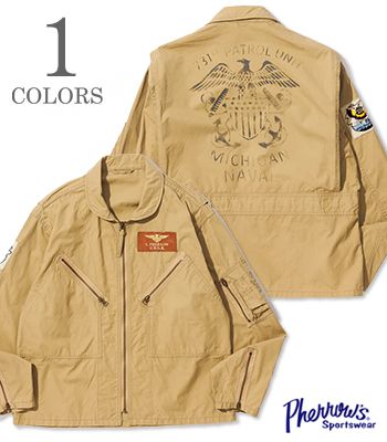 PHERROW'S フェローズ U.S.NAVY|サマーフライトジャケット『SUMMER FLIGHT JACKET P7758J』【アメカジ・ミリタリー】26S-P7758J-DECO｜ＯＲＧＡＮ　店