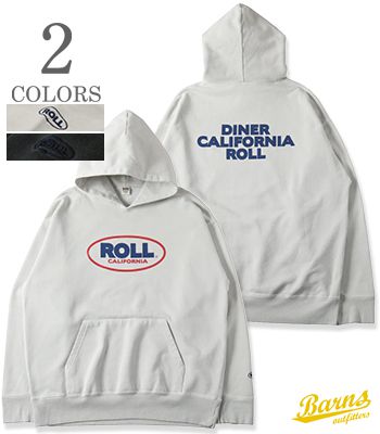 BARNS ジョージバーンズ 裏起毛|ティーシャツ|パーカー『Athletic Print Hoodie ROLL』【アメカジ・単科大学】BR-25466 18(CC)-13(IVR)