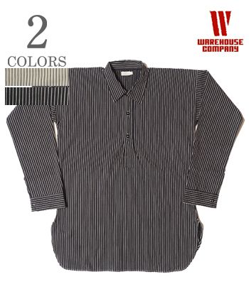 WAREHOUSE 御召しもの住み家 長袖|セルヴィッチドビーストライプ |ティーシャツプルオーバー『STRIPE PULLOVER SHIRTS』【アメカジ・細工物】3045