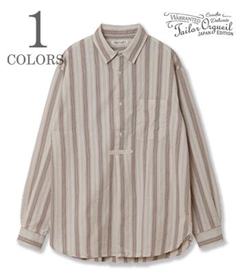 ORGUEIL オルゲイユ 長袖|ドビーストライプ|ティーシャツプルオーバー『Dobby Pullover Shirt』【アメカジ・細工物】OR-5113