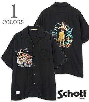 Schott ショット Pineapple Juice 半袖|レーヨン|アロハシャツ『RAYON SHIRT BEACH』【アメカジ・アロハ】782-5123017