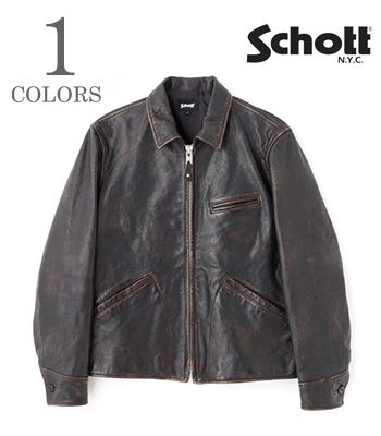 ブラウン！ビッグサイズ40！オイルドレザー！ライナー付き完品！ショット141 ショット,141,Schott,ブラウン,レザージャケット,シングル
