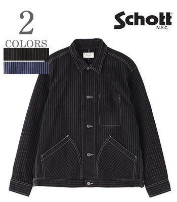 Schott ショット 硫化染|オールドヒッコリー|ワークジャケット『OLD HICKORY DENIM JACKET』【アメカジ・ワーク】782-5952003