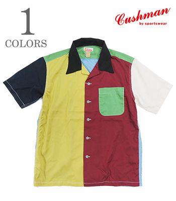 CUSHMAN クッシュマン 半袖|50's|オープンカラー|レーヨンボーリングシャツ『CRAZY RAYON BOWLING SHIRT』【アメカジ・ボウリング】25455