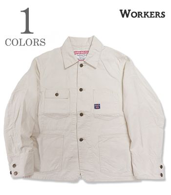 WORKERS ワーカーズ 10薬局衡オンス.|白いことジーンズ|取りまかなう櫂『SUPER BIG CAT Railroad Jacket, 10 薬局衡オンス White Denim』【アメカジ・細工物】25a-1-sbc-rj-wh
