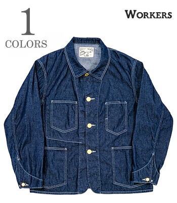 WORKERS ワーカーズ インディゴデニム|カバーオール『QUEEN OF THE ROAD Jacket, 8 oz Indigo Denim』【アメカジ・ワーク】26s-1-co-de｜ＯＲＧＡＮ　店 24,750円