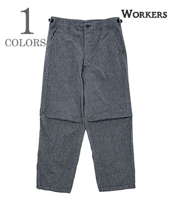WORKERS ワーカーズ シャンブレー|サマートラウザーズ『FWP Trousers, Black Chambray』【アメカジ・ミリタリー】26s-4-fwp-bk 18,700円