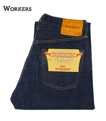 WORKERS ワーカーズ 13.75薬局衡オンス.|米綿|引っ切りないデニム『Straight Jeans』【アメカジ・細工物】801
