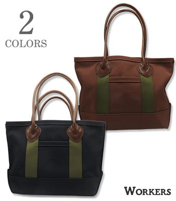 新品　Workers ブラウンキャンバストートバッグ Workers（ワーカーズ） レザーハンドルトートバッグ ブラウン | CIRCLE
