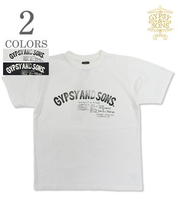 GYPSY＆SONS ジプシーアンドサンズ 半袖|空糸|再利用綿織物|刷り上げるTEE『G\u0026S BRAND LOGO TEE』【アメカジ・自動自転車】GS2549943