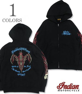 INDIAN MOTORCYCLE インディアン 裏起毛|ピンストライプ|W ZIP|ジップパーカー『PINSTRIPE PATTERN FULL ZIP PARKA』【アメカジ・モーターサイクル】IM69607 15,899円
