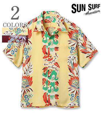 SUN SURF サンサーフ SHORT SLEEVE RAYON ALOHA SHIRT '25MODEL『PARADISE FLOWER』【アロハ・洋柄】SS39416