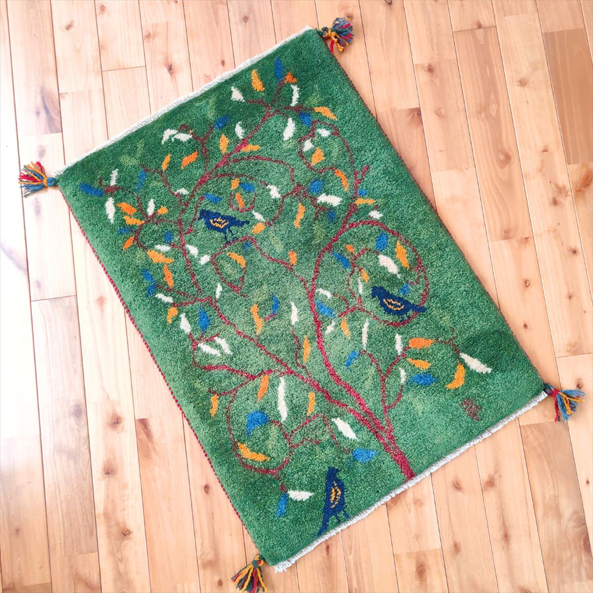 イラン製 ギャッベ 約60×90cm 楽天市場】ギャッベ 手織り ギャべ マット 90×60 イラン製 玄関サイズ