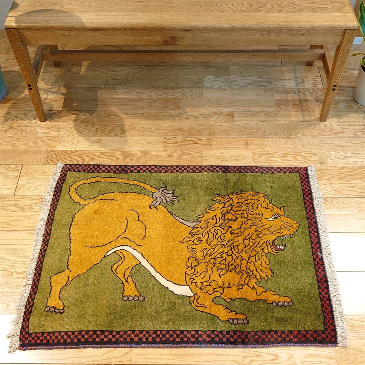 楽天市場】【15%OFFクーポン対象品】ライオンギャッベ 127×82cm