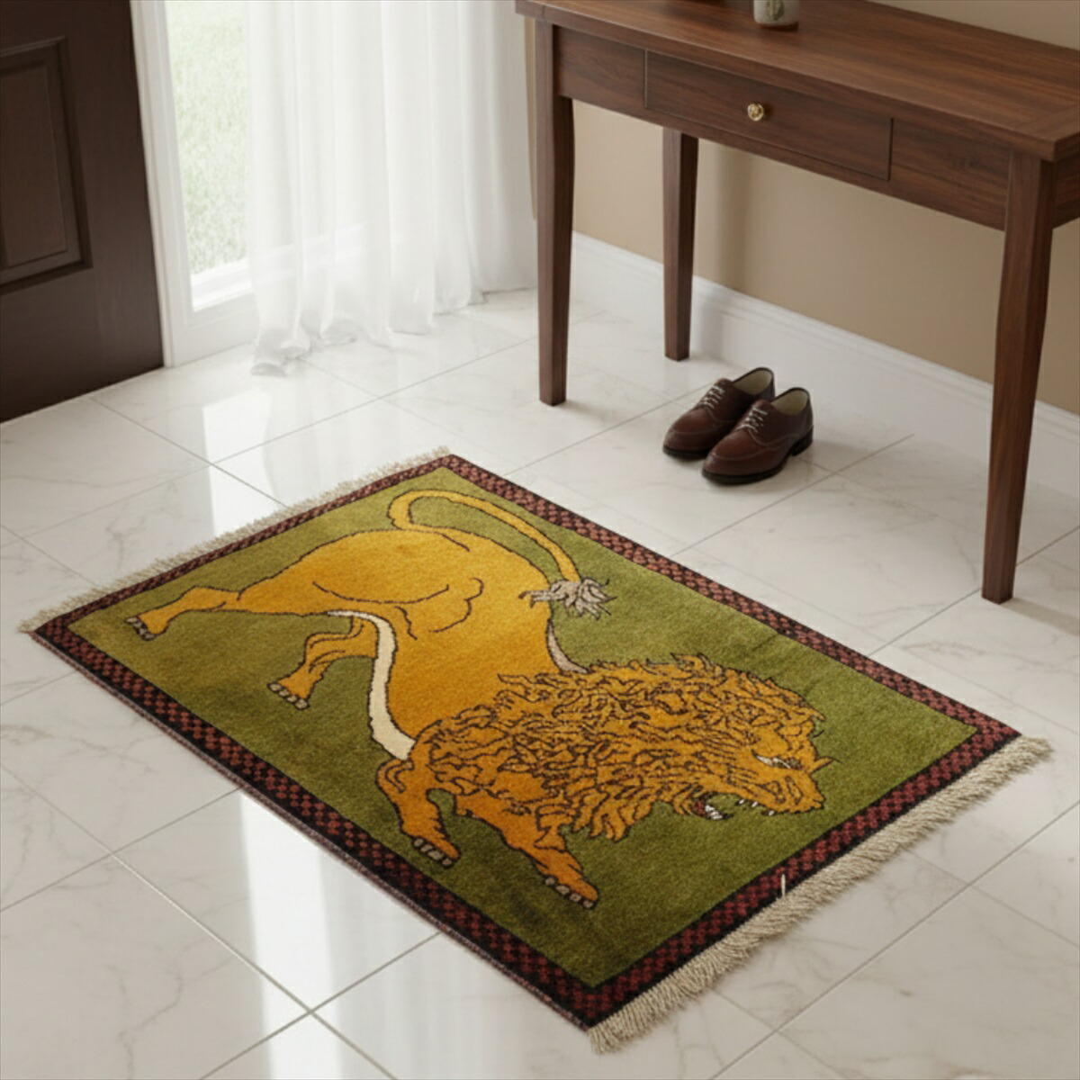 楽天市場】ペルシャ ライオンギャッベ 【本場イラン産】 マット