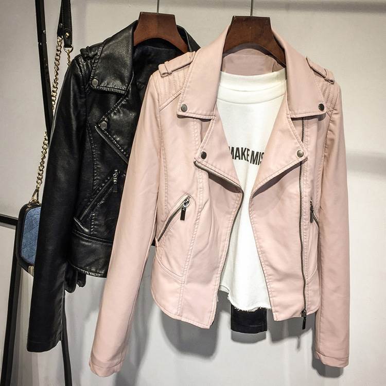 PEOPLESTYLE*日本未*中綿/オフショルダー FAUXレザージャケット PEOPLESTYLE*日本未*中綿/オフショルダー FAUXレザージャケット
