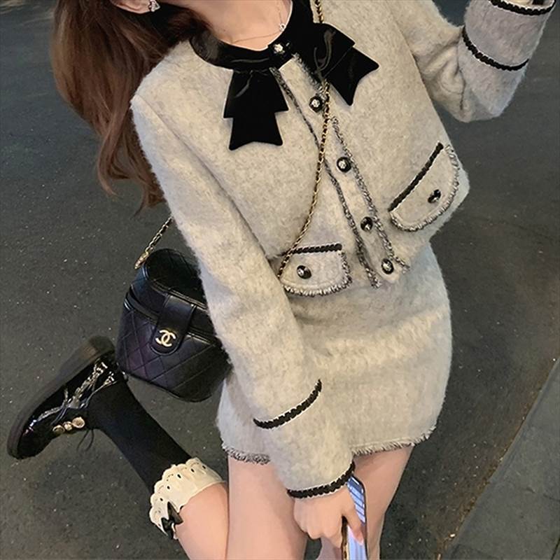 セットアップ ジャケット ミニスカート トップス ボトムス アウター レディース かわいい 大人可愛い きれいめ 上品 こなれ感 シンプル カジュアル 主役級 存在感 個性的 韓国 オルチャン デート お出かけ セットアップ スリム 美脚 Aライン 長袖 ボタン 前開き|ORIENTAL WIND