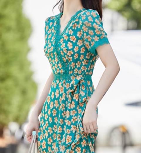 レディース ワンピース ブラウス ドレス フレア ミニスカート 膝下 半袖 5分袖 Vネック スリム 細身 ストレート ペプラム Aライン バイカラー 配色 薄手 かわいい 大人可愛い シンプル こなれ感 ラフ クラシカル 送料無料 個性的 ワンピース 学生風 韓国 オルチャン