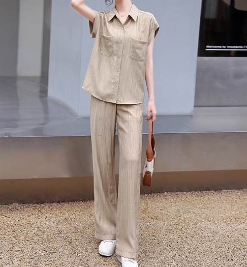 レディース セットアップ アンサンブル ワークパンツ 半袖 襟付き 角襟 ストリート シアー かわいい 大人可愛い きれいめ シンプル カジュアル 上品 こなれ感 都会的 ベーシック ラフ スポーティー ルーズ クール 送料無料 個性的 セットアップ とろみ感 韓国 オルチャン