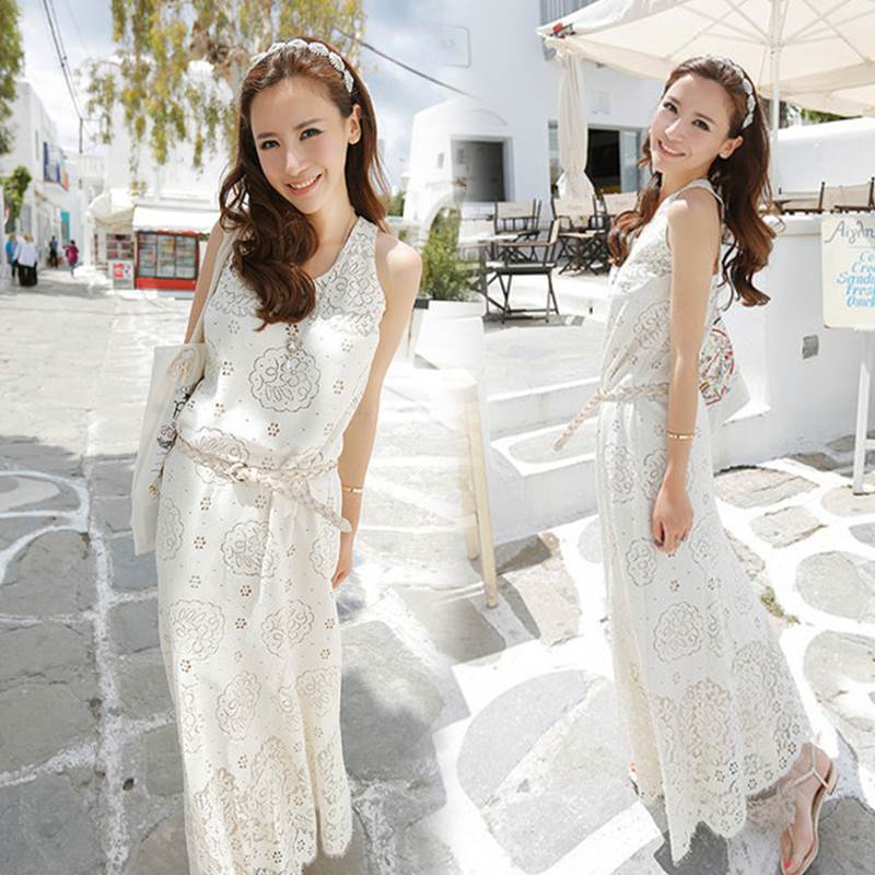 楽天市場】ワンピース ノースリーブ レディース フレア 膝下 ミモレ