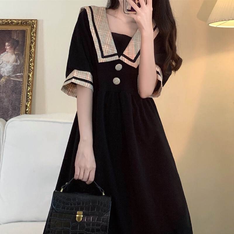 楽天市場】ワンピース ロング ロング丈 袖あり 半袖 Vネック プル