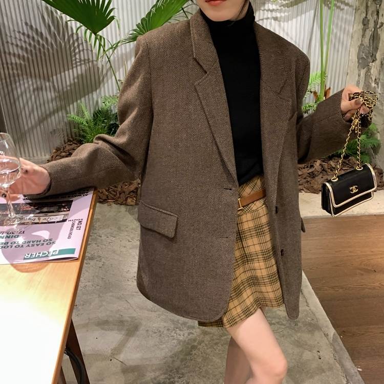 レディース ジャケット アウター テーラードジャケット 長袖 Vネック マニッシュ ラウンドヘム かわいい 大人可愛い きれいめ シンプル カジュアル おしゃれ かっこいい こなれ感 ラフ メンズライク ボーイッシュ クール 都会的｜ORIENTAL WIND
