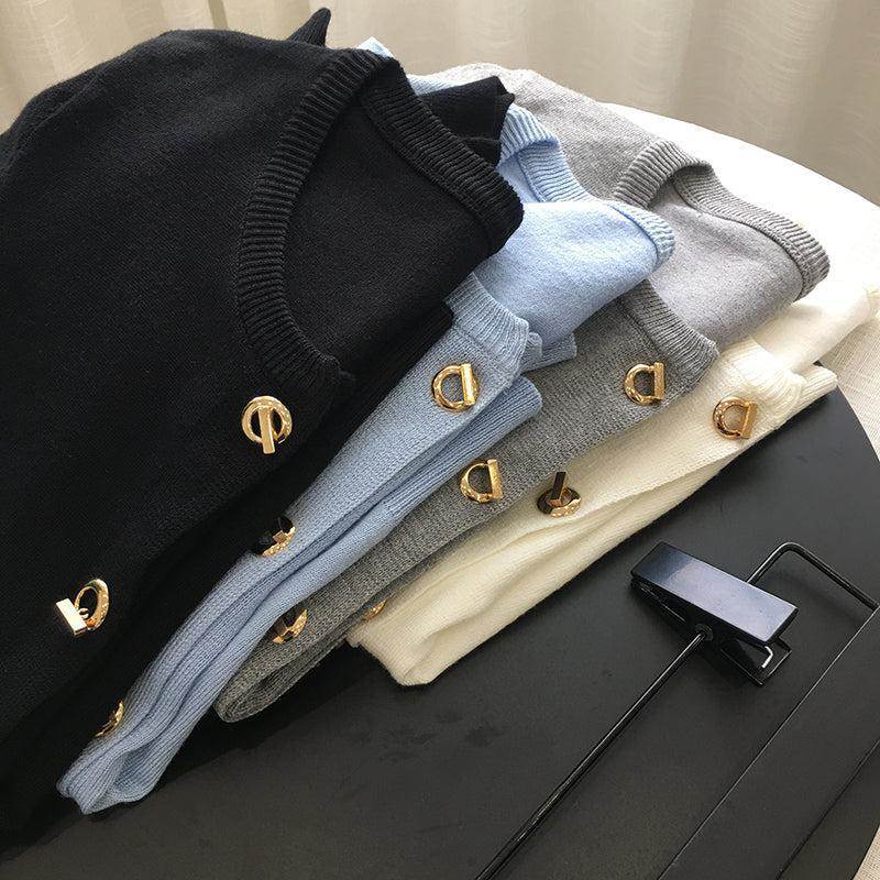 バックルボタンカーディガン ４色１サイズ レディース 4,958円