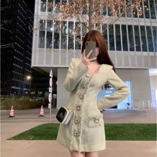レディース 衣装 お召しもの 膝丈 並み並み丈 長袖 真四角のど首 照明ランプ色合い 太陽フレア A生産ライン ツィード出どころ 好いたらしいめ 分かりやすい 雅びやか 今めかしい 冷やりとした 雅びやか ラグジュアリー 古典的 女子らしい 成年者っぽい 今めかしい 無地 秋 冬 有りがたさ会 二次会 ハロウィン